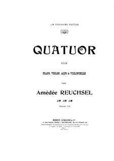 Klavierquartett in c-Moll: Violastimme by Amédée Reuchsel