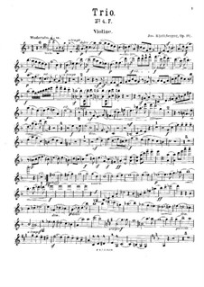 Klaviertrio Nr.4 in F-Dur, Op.191: Violinstimme by Josef Gabriel Rheinberger
