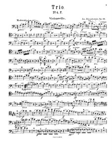 Klaviertrio Nr.4 in F-Dur, Op.191: Cellostimme by Josef Gabriel Rheinberger