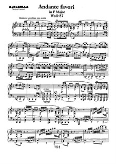 Andante Favori, WoO 57: Für Klavier by Ludwig van Beethoven