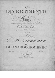 Divertissement über Finnisches Thema, Op.27: Divertissement über Finnisches Thema by Bernhard Romberg
