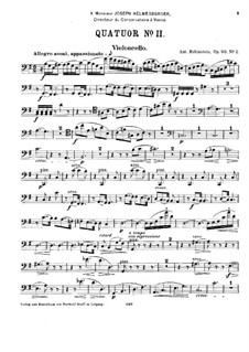 Quartett für Streicher Nr.8 in e-Moll, Op.90 No.2: Cellostimme by Anton Rubinstein