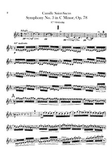 Sinfonie Nr.3 in c-Moll 'Orgelsinfonie', Op.78: Violinstimme I by Camille Saint-Saëns
