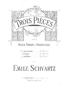 Aubade für Violine, Cello und Klavier: Violinstimme by Émile Schvartz