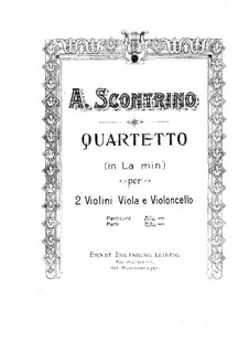 Streichquartett in a-Moll: Violinstimme I by Antonio Scontrino