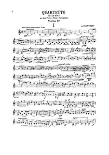 Streichquartett in a-Moll: Violinstimme II by Antonio Scontrino