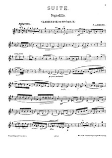 Suite für Flöte, Klarinette, Oboe und Klavier: Klarinettenstimme by Johan Amberg