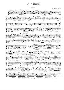 Air arabe. Duo, Op.77: Für Oboe, Horn in F und Klavier – Oboestimme by Heinrich Molbe