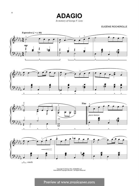 Adagio: Für Klavier by Eugénie Rocherolle
