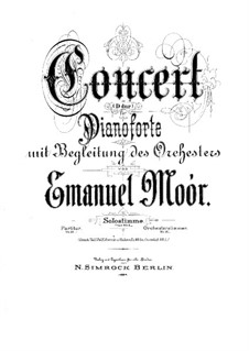 Konzert für Klavier und Orchester in D-Dur: Konzert für Klavier und Orchester in D-Dur by Emanuel Moór
