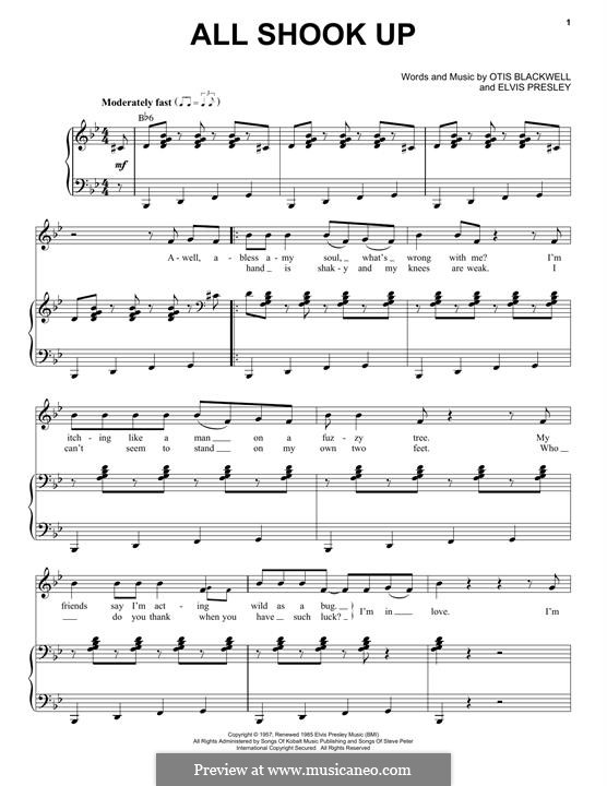 All Shook Up: For voice and piano (Elvis Presley) by Elvis Presley, Otis Blackwell