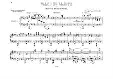 Walzer brillante: Für zwei Klaviere, achthändig – Stimmen für Klavier I by Moritz Moszkowski