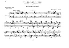 Walzer brillante: Für zwei Klaviere, achthändig – Stimmen für Klavier II by Moritz Moszkowski