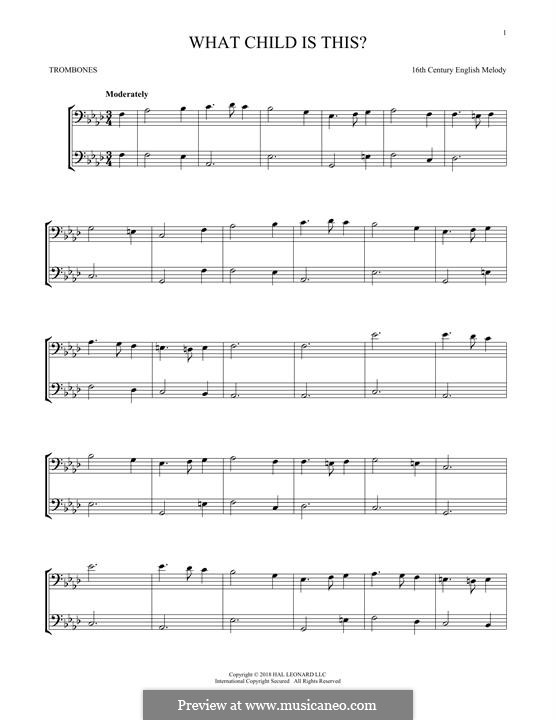 Two instruments version: For two trombones by folklore