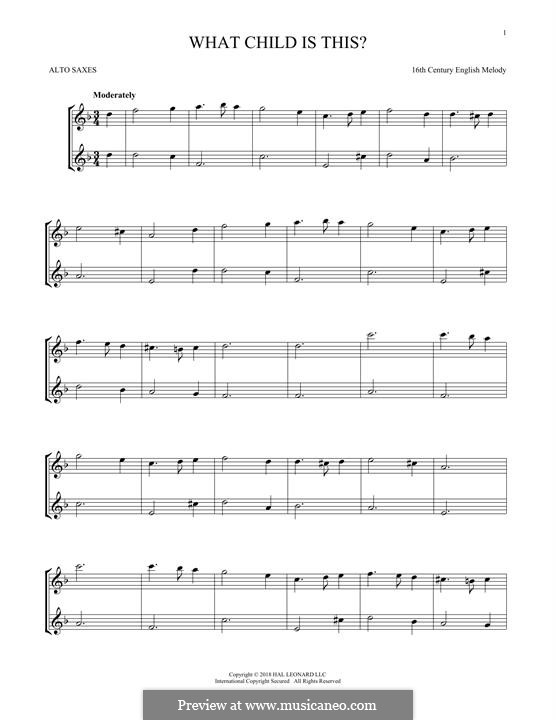 Two instruments version: For two alto saxophones by folklore
