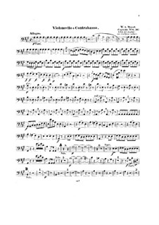 Konzert für Klavier und Orchester Nr.12 in A-Dur, K.414: Bearbeitung für Streichquintett – Cello- und Kontrabassstimme by Wolfgang Amadeus Mozart