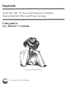 No.18 Inquiétude (Restlessness): Für Oboe und Klavier by Johann Friedrich Burgmüller
