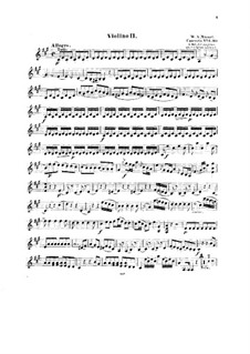 Konzert für Klavier und Orchester Nr.12 in A-Dur, K.414: Bearbeitung für Streichquartett – Violinstimme II by Wolfgang Amadeus Mozart