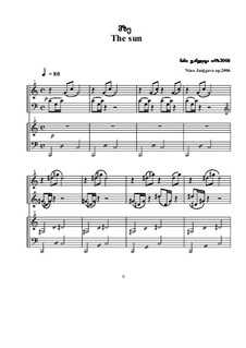 The sun: Für zwei Klaviere, vierhändig, Op.2006 by Nino Janjgava