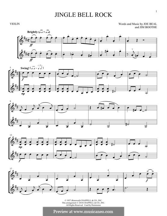 Jingle Bell Rock von J. Boothe, J. Beal Noten auf MusicaNeo