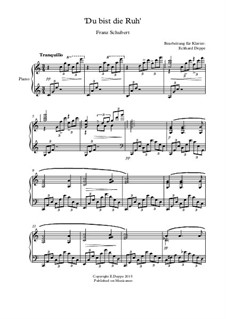 Du bist die Ruh, D.776 Op.59 No.3: Für Klavier by Franz Schubert