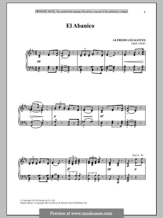 El Abanico: Für Klavier by Alfredo Javaloyes