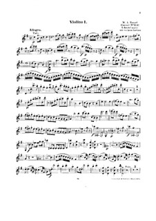 Konzert für Klavier und Orchester Nr.17 in G-Dur, K.453: Bearbeitung für Streichquintett – Violinstimme I by Wolfgang Amadeus Mozart