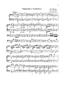 Konzert für Klavier und Orchester Nr.17 in G-Dur, K.453: Bearbeitung für Streichquintett – Cello- und Kontrabassstimme by Wolfgang Amadeus Mozart