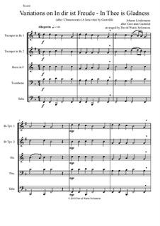 In dir ist Freude (In Thee is gladness): Für Blechblasquintett by Giovanni Giacomo Gastoldi, Johann Lindemann