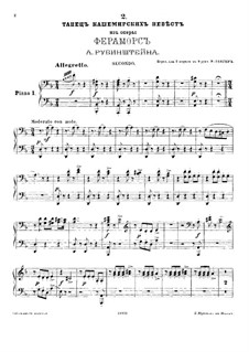 Feramors: Danse des fiancées de Cachemir, for two pianos eight hands – piano I part by Anton Rubinstein