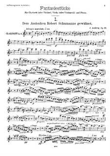 Fantasiestücke, Op.12: Klarinettenstimme by Johan Amberg