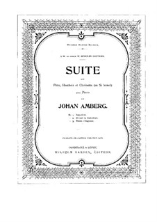 Suite für Flöte, Klarinette, Oboe und Klavier: Vollpartitur by Johan Amberg