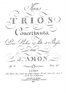 Drei Streichtrios, Op.8: Violastimme by Johann Andreas Amon