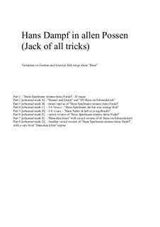 Hans Dampf in allen Possen: For double-reed trio (oboe, cor anglais, bassoon) by folklore, David W Solomons