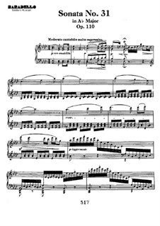 Sonate für Klavier Nr.31, Op.110: Für einen Interpreten by Ludwig van Beethoven