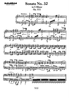 Sonate für Klavier Nr.32, Op.111: Für einen Interpreten by Ludwig van Beethoven