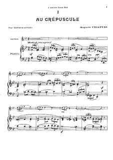 Au crépuscule for Oboe and Piano: Partitur by Auguste Chapuis