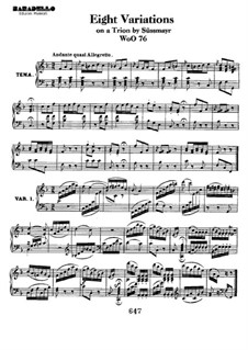 Acht Variationen über Thema aus 'Soliman II' von F. Süssmayr, WoO 76: Für Klavier by Ludwig van Beethoven