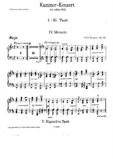 Kammerkonzert im alten Stil für Flöte und Streichorchester, Op.112: Harfenstimme by Emil Kronke
