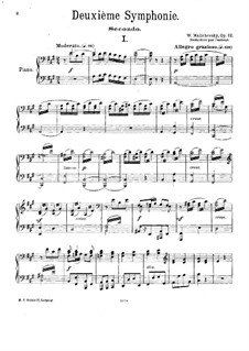 Sinfonie Nr.2 in A-Dur, Op.12: Version für Klavier, vierhändig by Witold Maliszewski