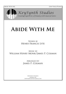 Abide With Me: For bass (or baritone) and piano by William Henry Monk, James Colman