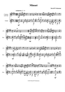 Minuet: Für Klarinette und Gitarre by David W Solomons