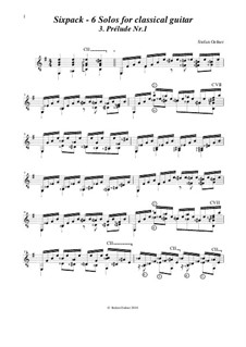Sixpack - 6 Solos für Konzertgitarre: Nr.3 Prélude Nr.1 by Stefan Oefner