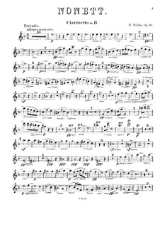 Nonett für Blasinstrumente und Streicher, Op.61: Klarinettenstimme by Heinrich Molbe