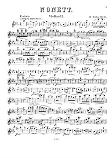 Nonett für Blasinstrumente und Streicher, Op.61: Violinstimme II by Heinrich Molbe