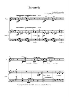 No.22 Barcarolle: Für Flöte und Piano by Johann Friedrich Burgmüller