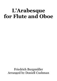 Nr.2 Arabeske: For flute and oboe by Johann Friedrich Burgmüller