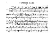 Zwanzig deutsche Tänze für Klavier, vierhändig, Op.10: Tänze Nr.1-10 by Max Reger