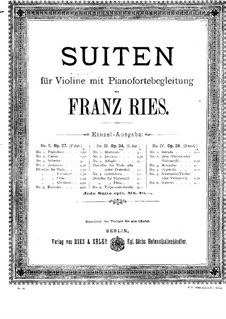 Suite für Violine und Klavier Nr.3, Op.34 No.5: Perpetuum Mobile by Franz Ries