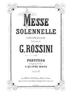 Petite Messe Solennelle: Für Klavier, vierhändig by Gioacchino Rossini